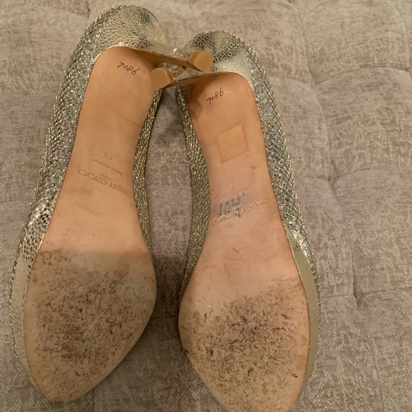 Jimmy Choo Gold Glitter Heel - Picture 4 of 4